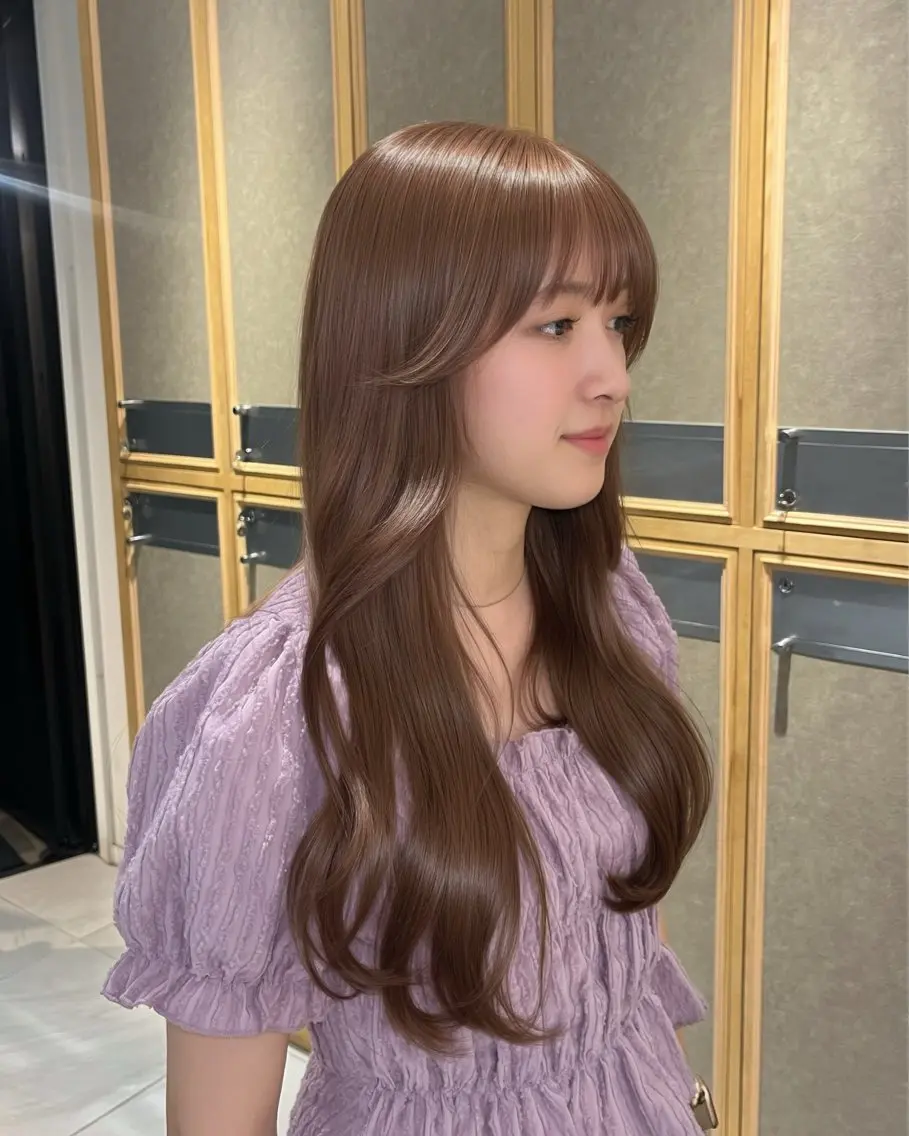 ロング カラー ベージュカラー ブラウンカラー ブラウンベージュ ヘアカラー トリートメント ナミ🩶暗髪/暖色 ❤️/透明感/縮毛のヘアスタイル