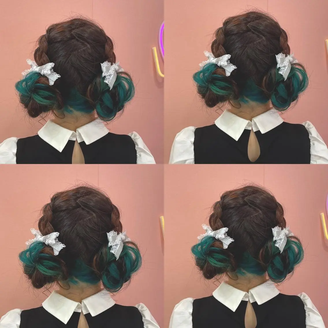 セミロング カラー ヘアアレンジ インナーカラー ヘアセット 🌷MAYU 🌷のヘアスタイル