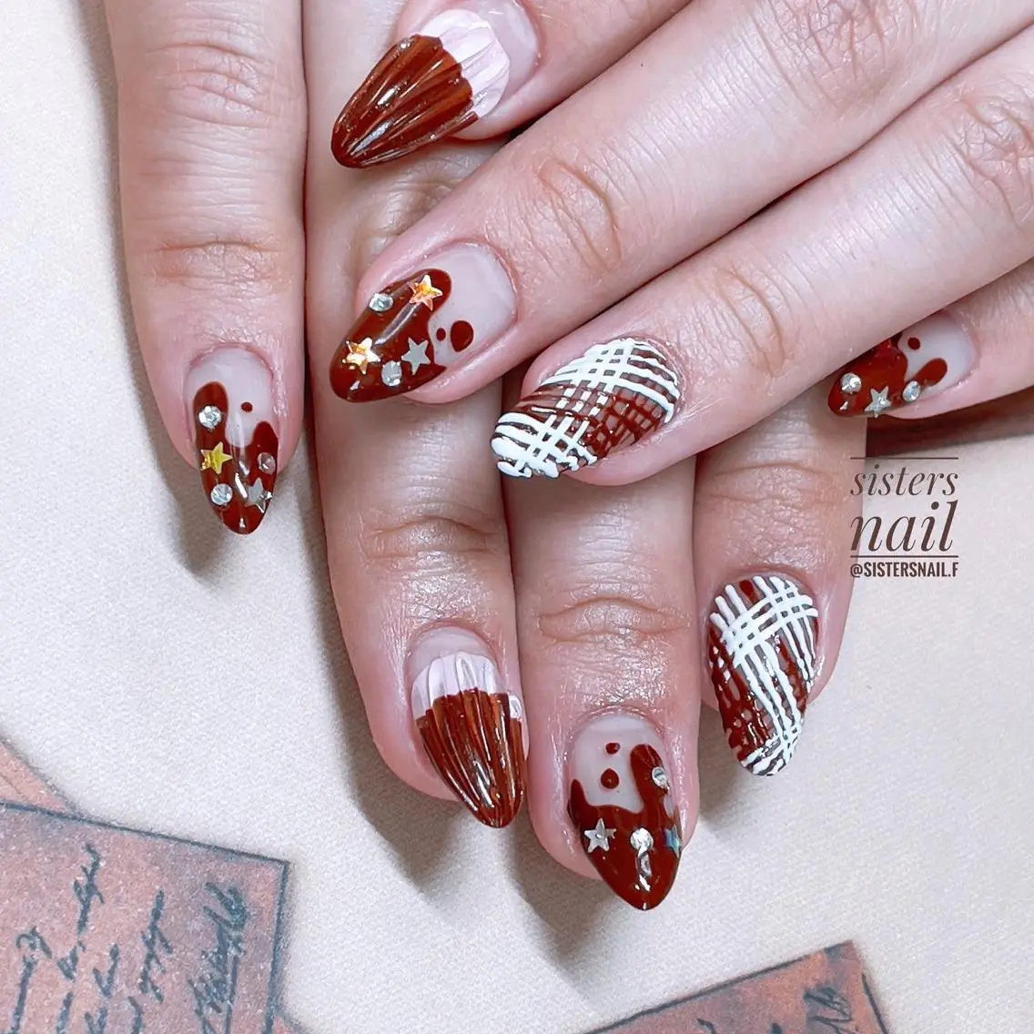 ネイル アートネイル ニュアンスネイル バレンタイン sisters nail.fのネイルデザイン