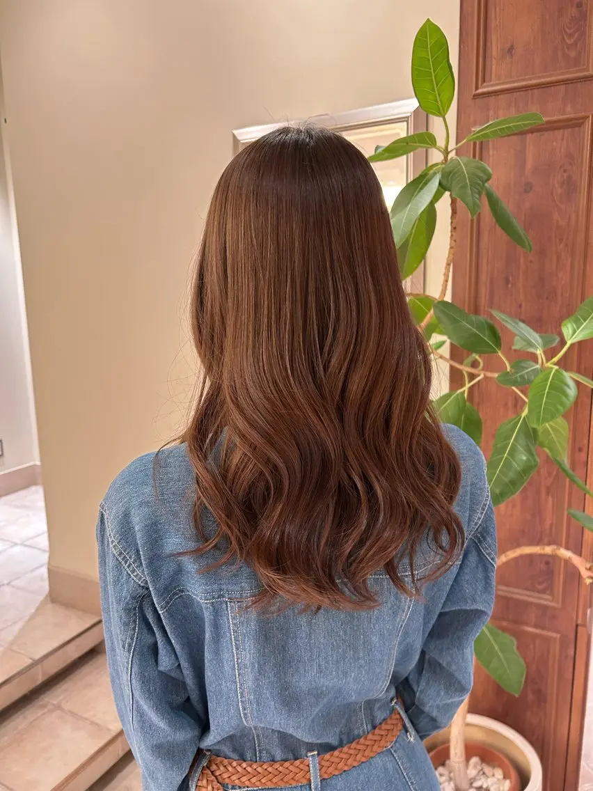 ロング アッシュ アッシュブラウン ヘアカラー 銀座/似合わせパーマ /平野枝莉のヘアスタイル