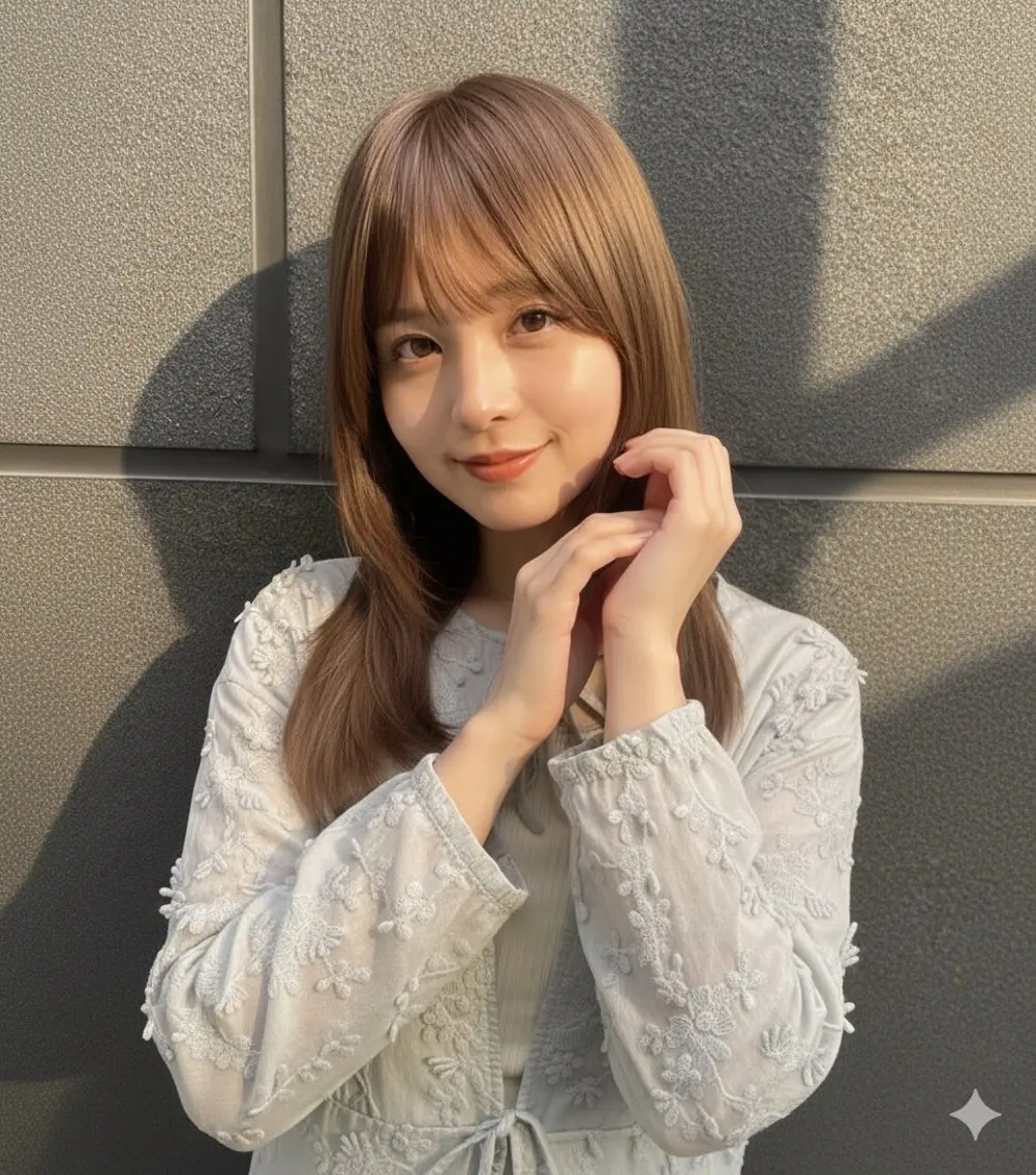 ミディアム カラー ブラウンカラー 顔周りカット カット ヘアカラー トリートメント 口コミ150件超え 💬☘️笹岡航太のヘアスタイル