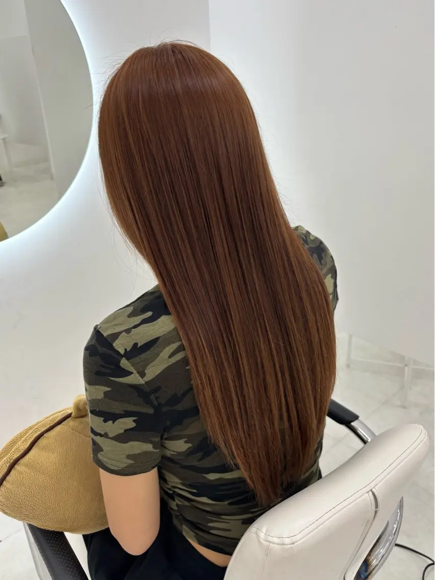 ロング カラー カット ヘアカラー 【aini天王寺】 𝐚𝐢𝐫𝐢✂︎のヘアスタイル