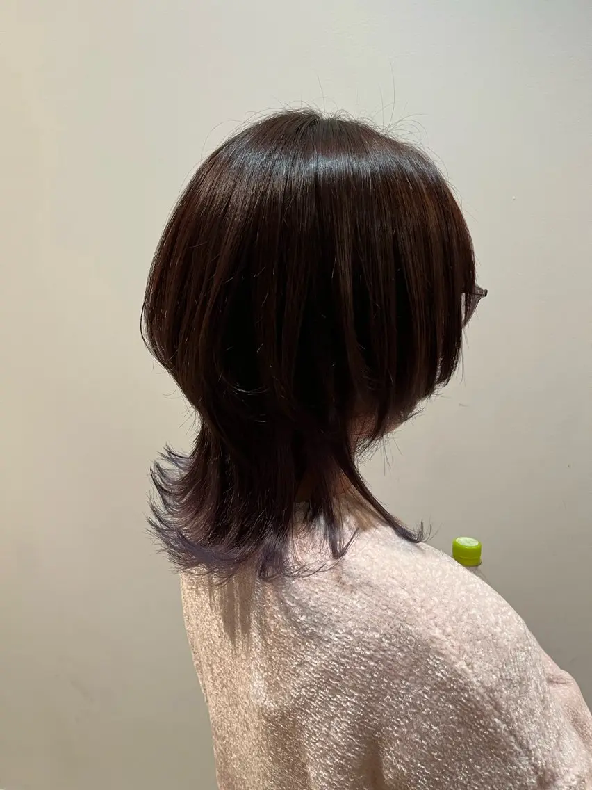 ミディアム ウルフカット ヘアアレンジ/ カラー/hazukiのヘアスタイル