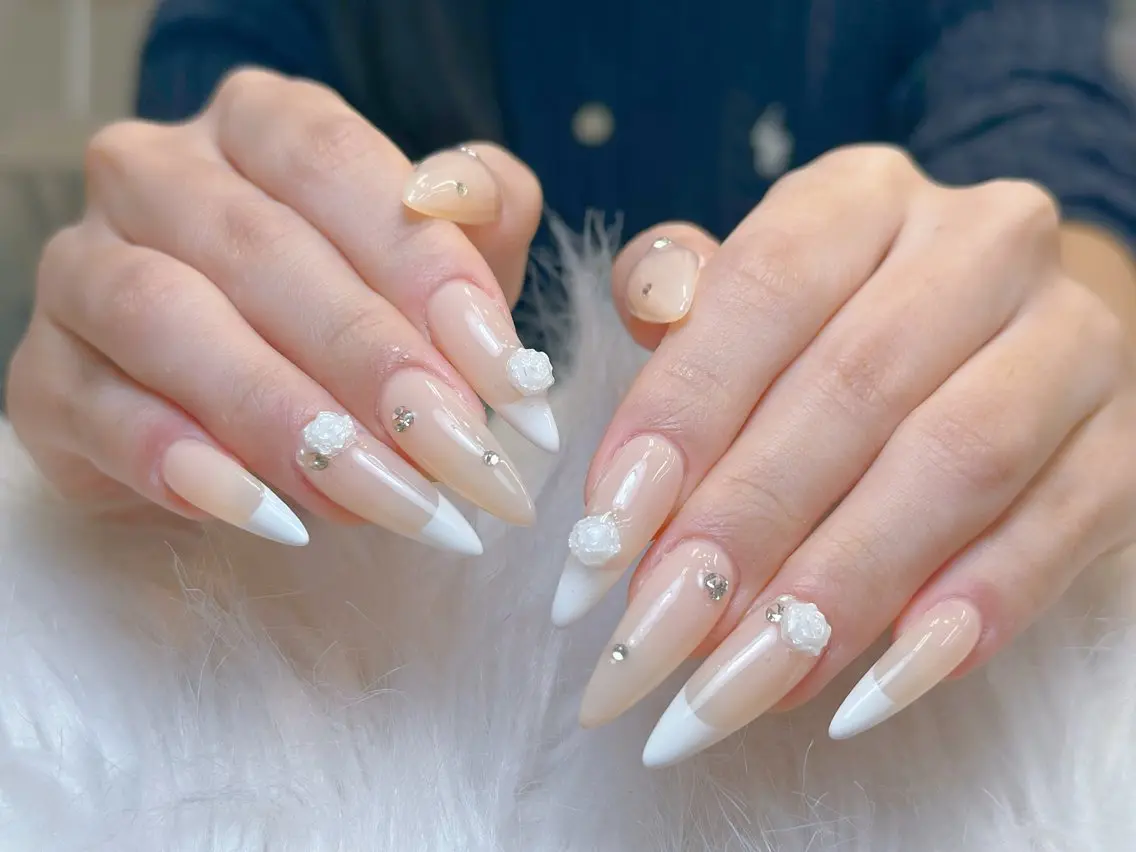 ネイル アートネイル 成人式 ジェルネイル ニュアンスネイル 夏ネイル NIE NAIL Luxeのネイルデザイン