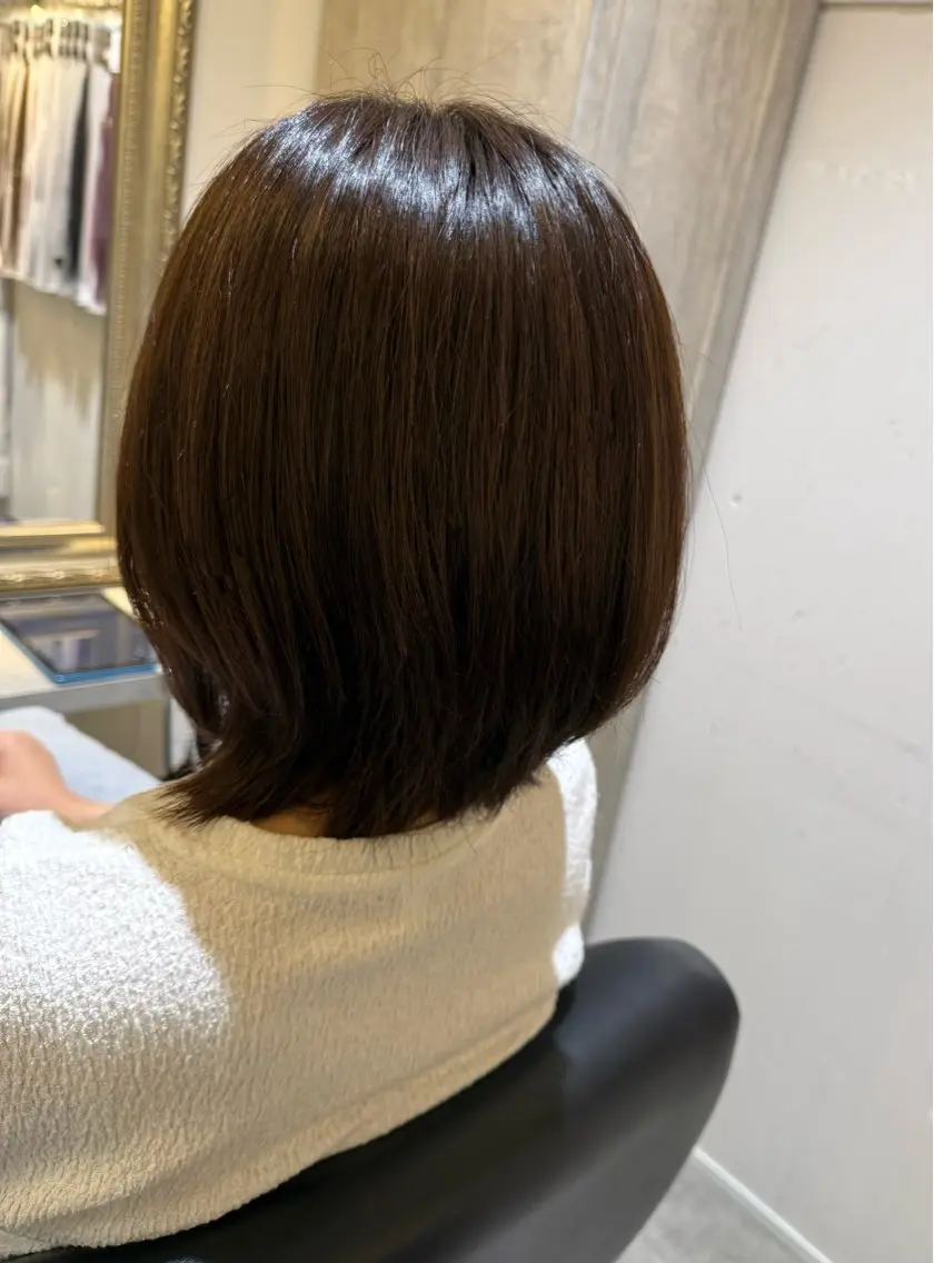 ミディアム カラー トリートメント ヘアカラー トリートメント こだわり艶カラー ♡chisato♡のヘアスタイル