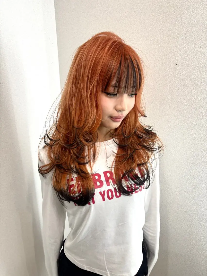 ロング カラー ブリーチ レイヤーカット カット ヘアカラー トリートメント ブリーチ特化 / share 元太のヘアスタイル
