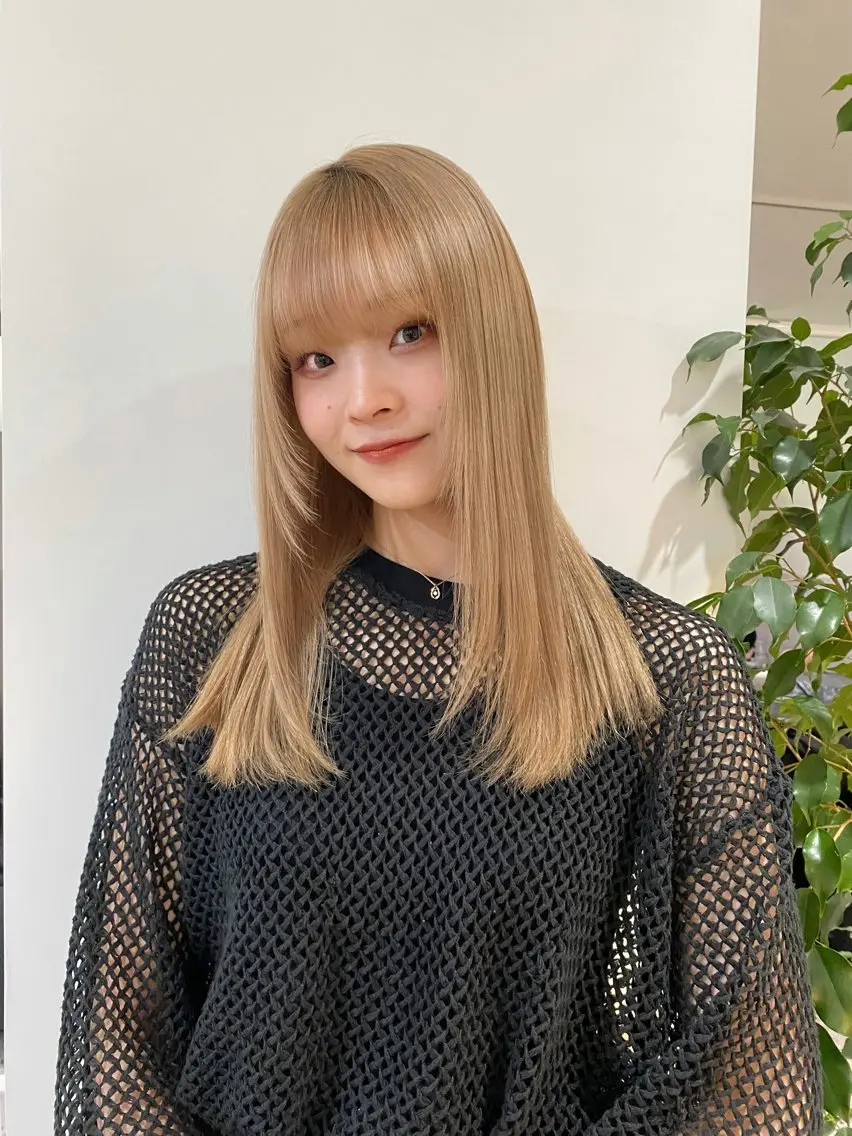 カラー カット ヘアカラー トリートメント RISAKO レイヤーカット🎀のヘアスタイル