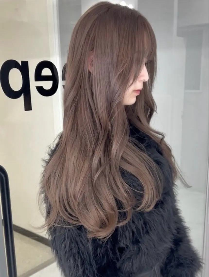 ロング カラー ブリーチ 韓国風ヘア ヘアカラー RUKA/暖色カラー ×髪質改善/平尾のヘアスタイル