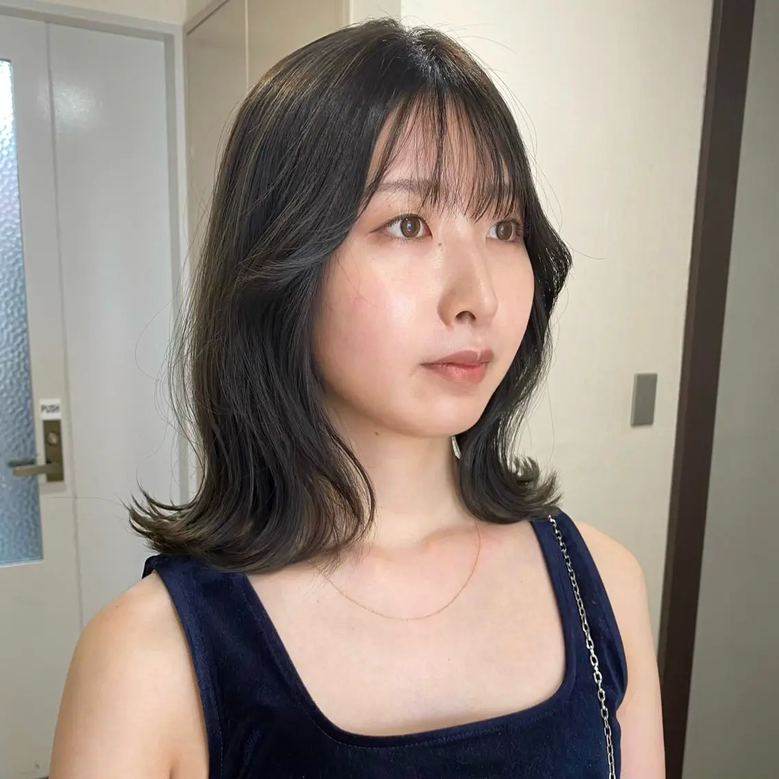 ミディアム カラー ヘアカラー くすみカラー / 肌馴染み/ 花房佑夏のヘアスタイル