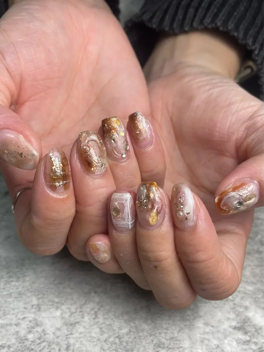 ネイル アートネイル ニュアンスネイル ハンドネイル RISA joie nailのネイルデザイン
