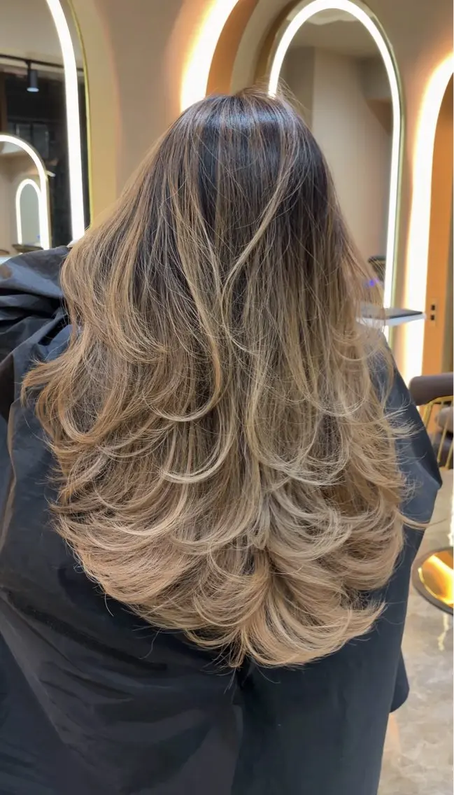 ロング カラー レイヤーカット 海外/レイヤー/ボブ 海外スタイルのヘアスタイル