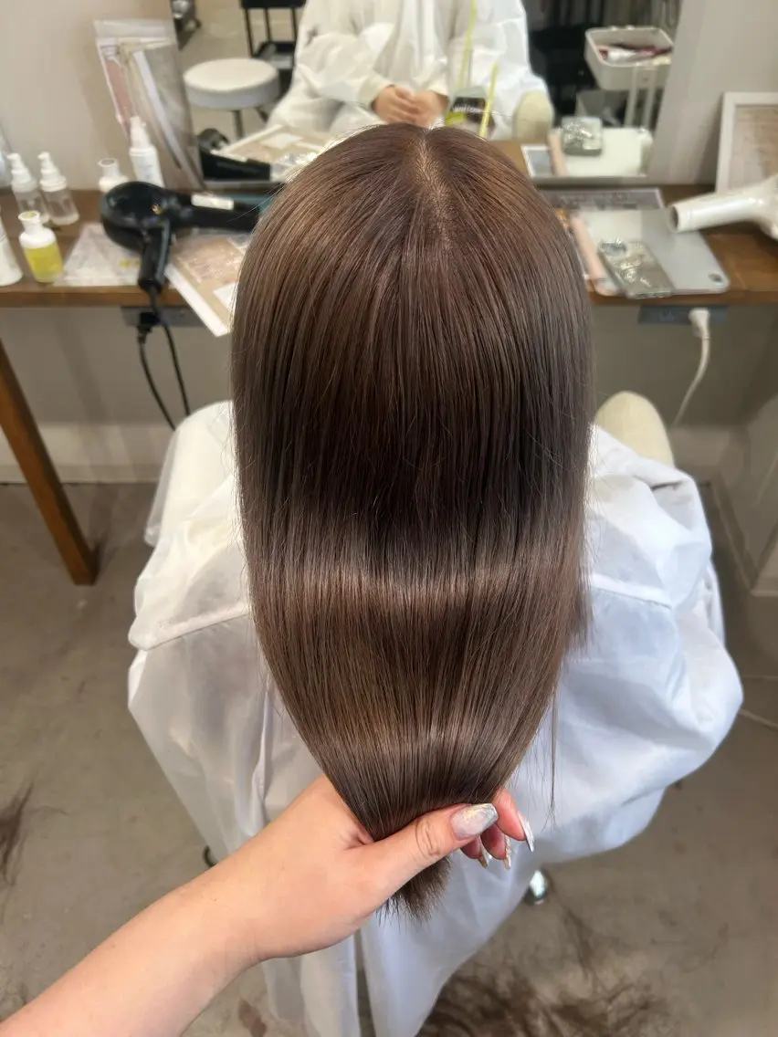 ロング カラー shu ラベンダー/ピンクのヘアスタイル