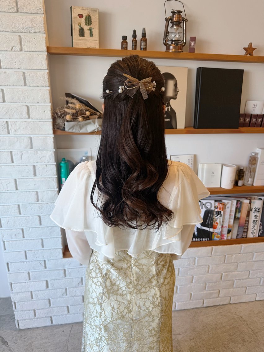 ヘアアレンジ ハーフアップ ヘアセット stellavie_ nozomiのヘアスタイル