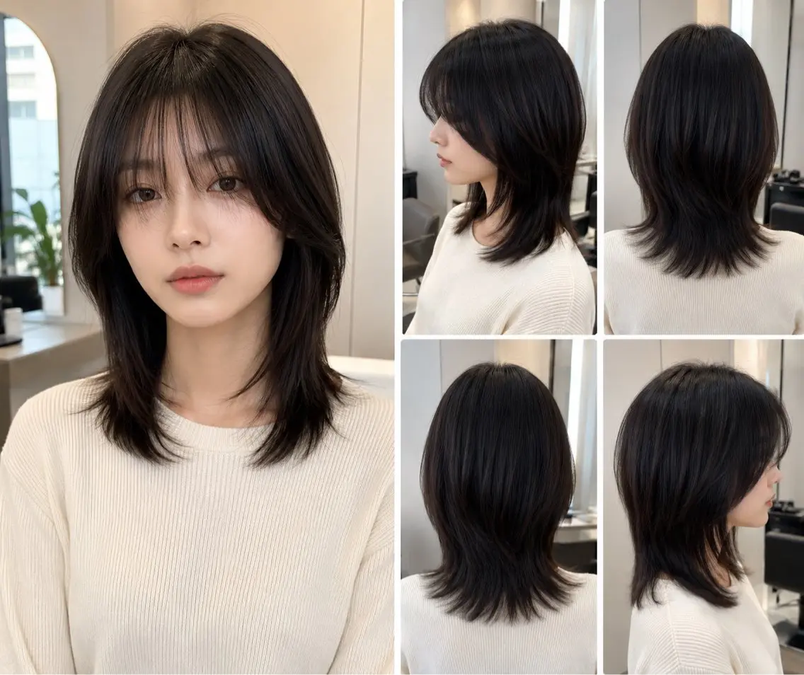 セミロング カット アレンジ/縮毛矯正 FACE。ゆのんのヘアスタイル