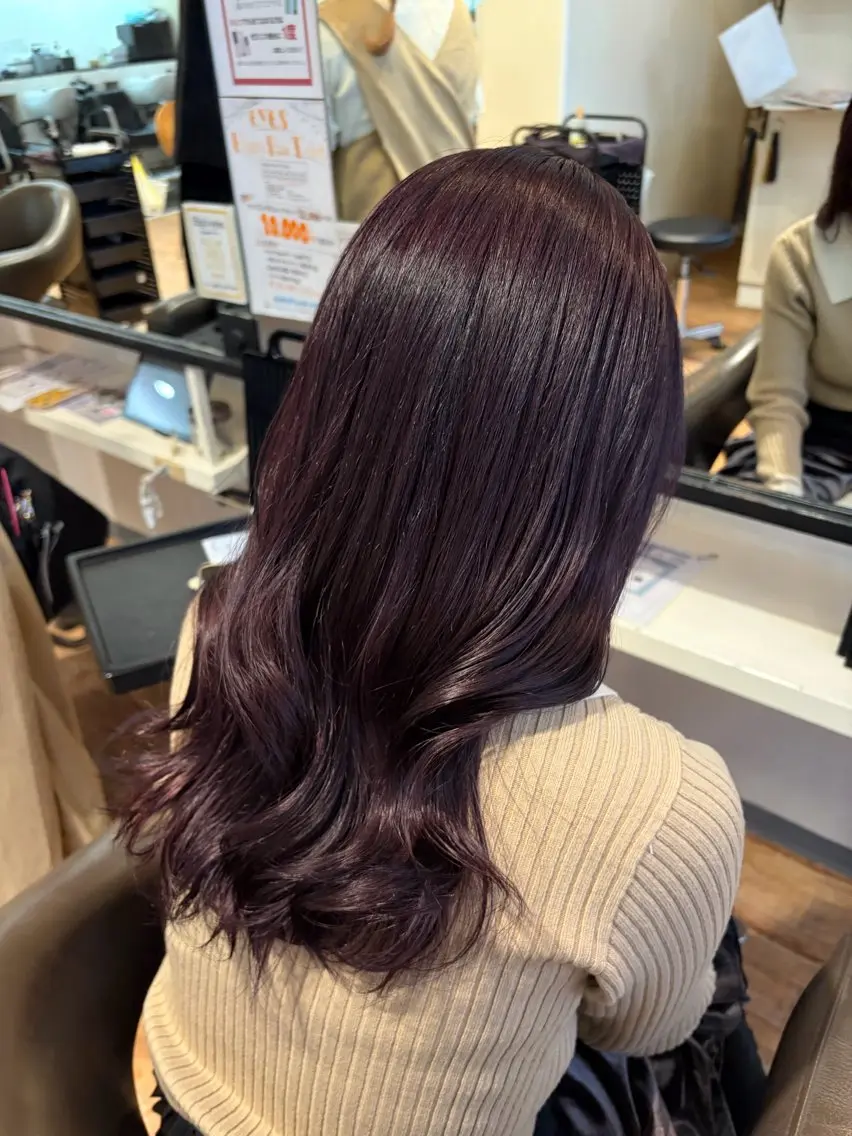 ロング カラー ラベンダーカラー ピンクカラー ピンクラベンダー ヘアカラー トリートメント hip's eyes SHUNのヘアスタイル