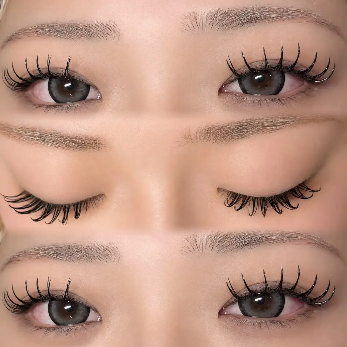 マツエク・マツパ 束感まつ毛 フラットラッシュ 韓国風マツエク ナチュラル ワンホンマツエク KOHARU🫧✨️ /束感まつ毛/梅田のマツエク・マツパデザイン