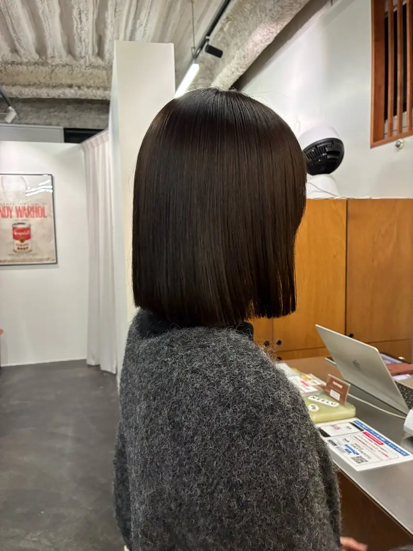 ミディアム ヘアカラー ヘッドスパ 安藤 琢真のヘアスタイル