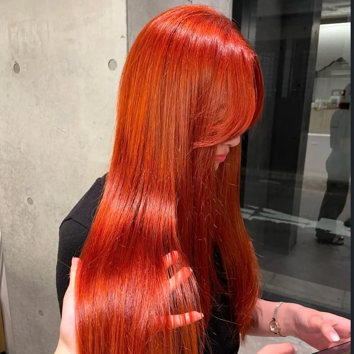 ロング カラー ヘアアレンジ ブリーチ ダブルカラー ハイトーンカラー ロング カット ヘアカラー トリートメント Mizobe misakiのヘアスタイル