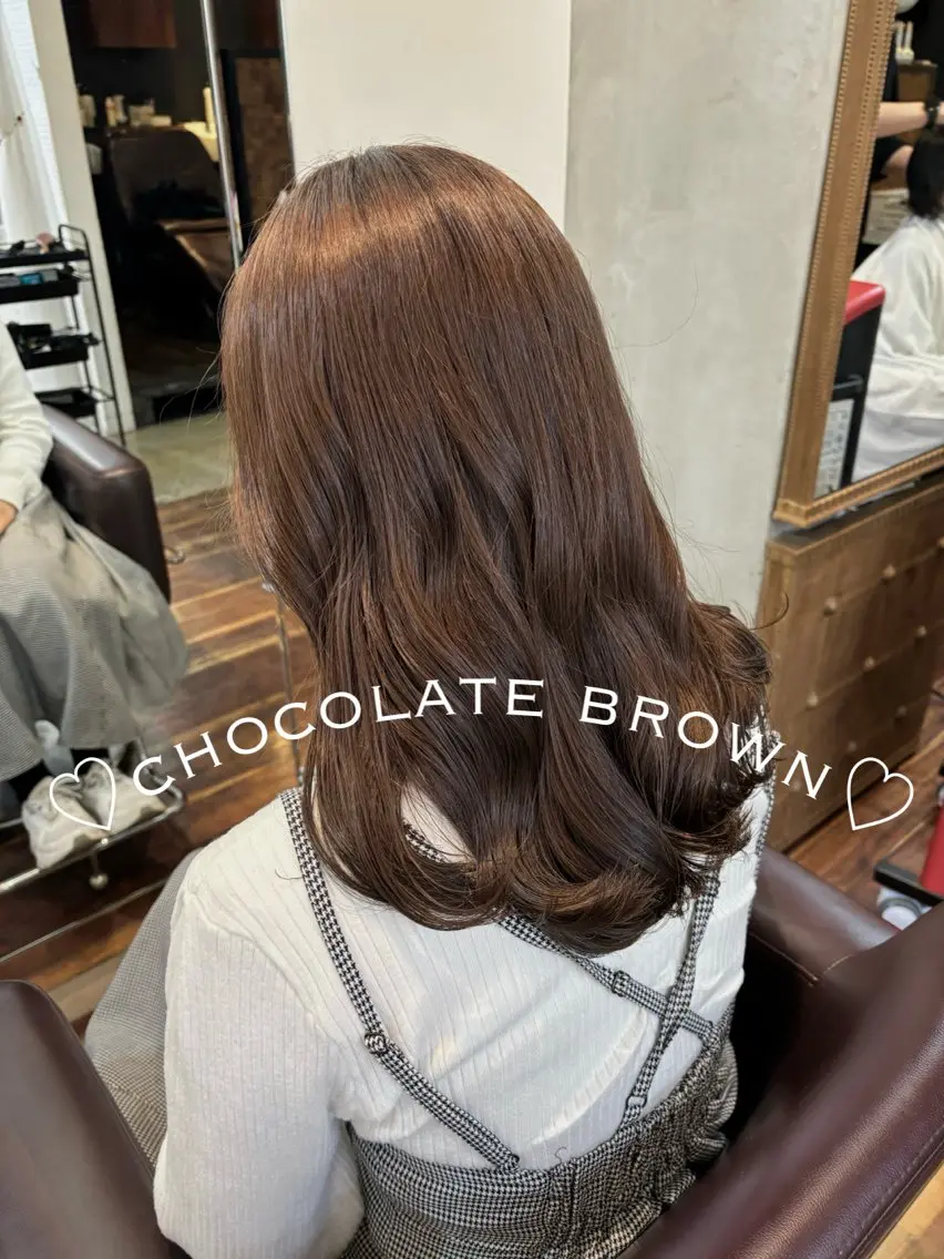 セミロング カラー 黒髪 ケアカラー ダブルカラー カット ヘアカラー トリートメント 🍒桜井 優華🍒のヘアスタイル