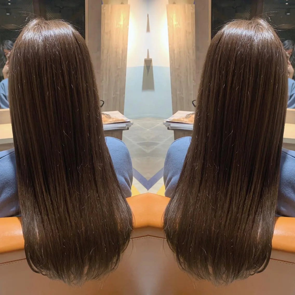 ロング カラー ブラウンカラー ショコラブラウン 韓国🇰🇷 ✂︎hair 内田愛のヘアスタイル
