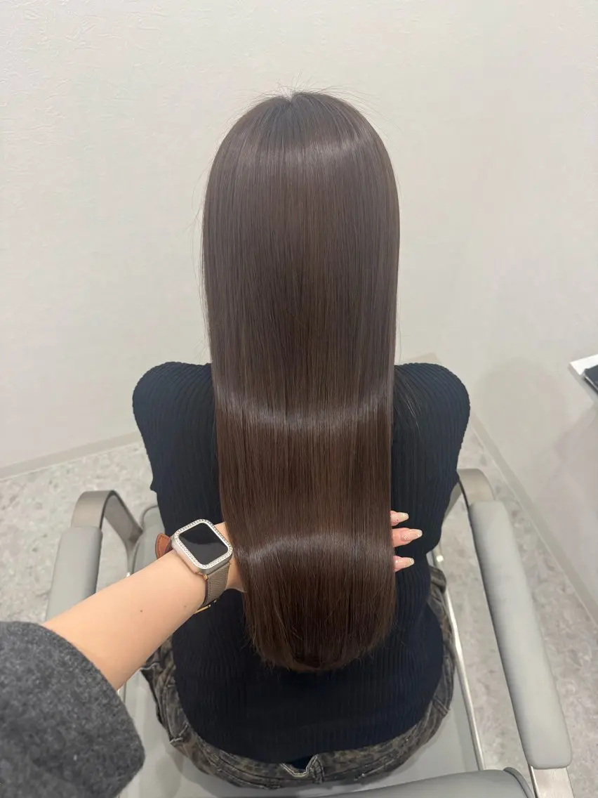 ロング カラー 透明感カラー 髪質改善 トリートメント 💎縮毛矯正/透明感 カラー💎椎葉みひろのヘアスタイル