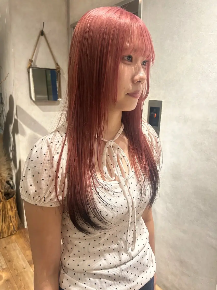 ロング カラー デザインカラー レイヤーカット 無料カットモデル募集 / 涼 乃のヘアスタイル