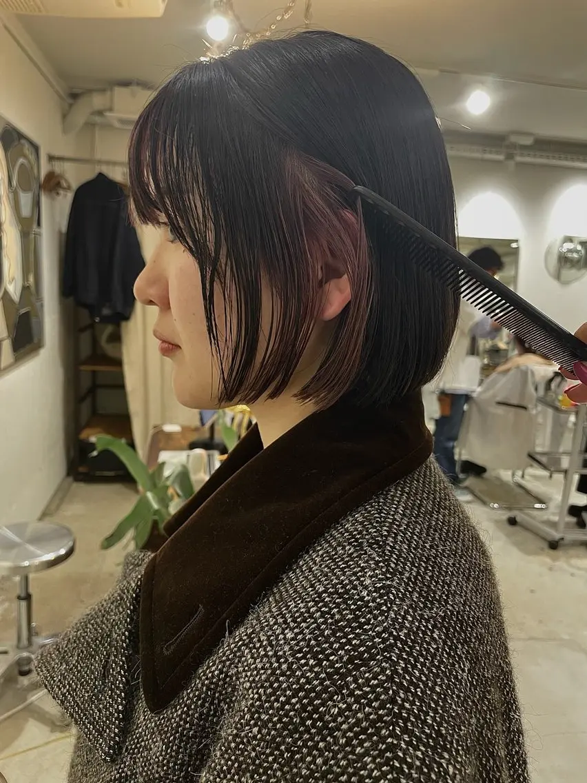 ショート カラー インナーカラー ボブ カット ヘアカラー トリートメント 🪐ナチュラルモード ヘア🪐honokaのヘアスタイル