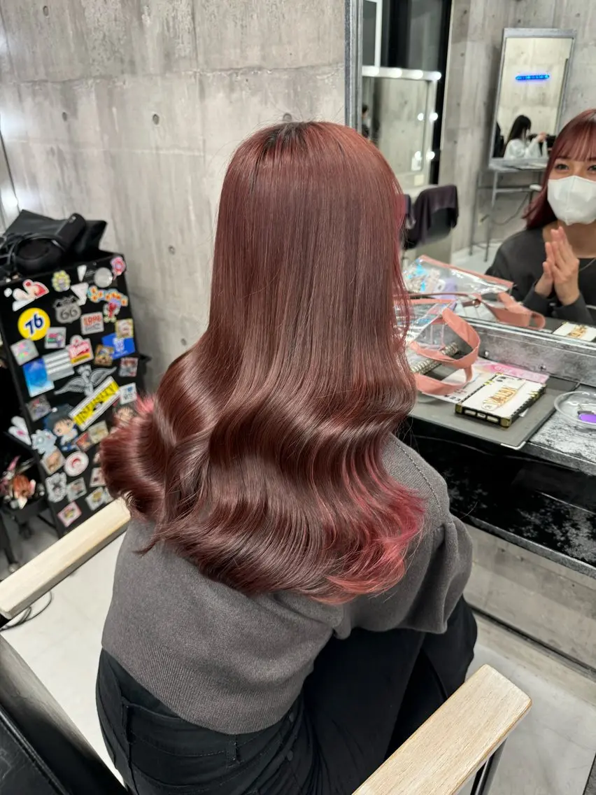 ロング カラー ヘアカラー トリートメント ヘアセット 🐚🧸 MAKI 🧸🐚のヘアスタイル