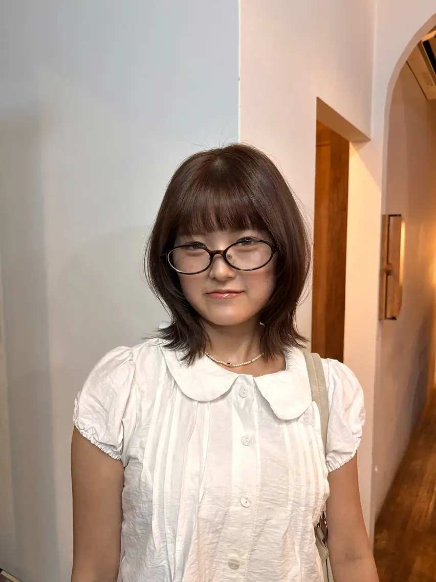 ショート カラー ブラウンカラー マロンブラウン ヘアカラー loty すずな/透明感カラーのヘアスタイル