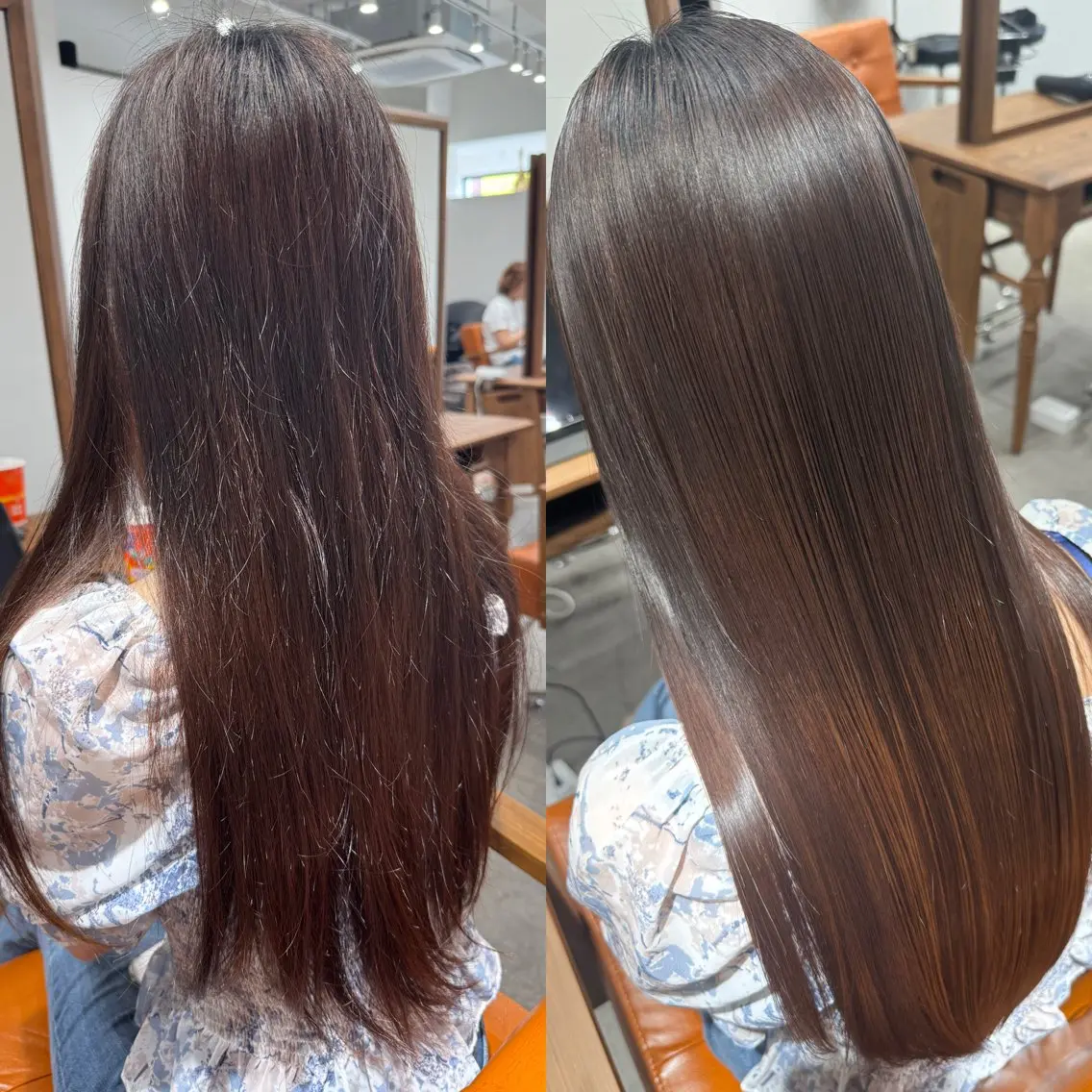 ロング カット 縮毛矯正 トリートメント 髪質改善縮毛✨ 泉谷彪芽のヘアスタイル