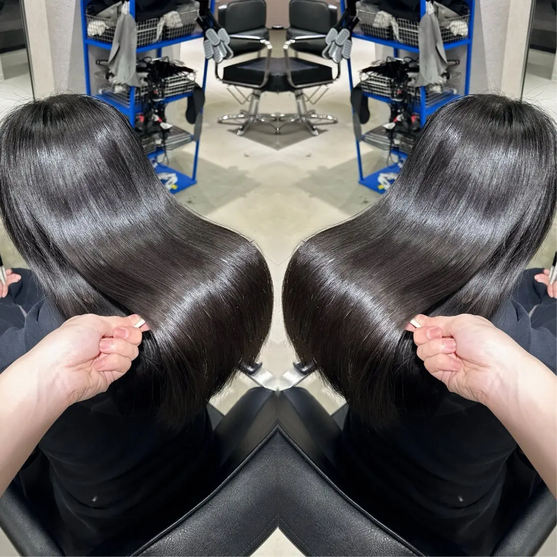 セミロング 入学式 卒業式のヘアスタイル ワンホンヘア/ 透明感カラー/ゆうとのヘアスタイル