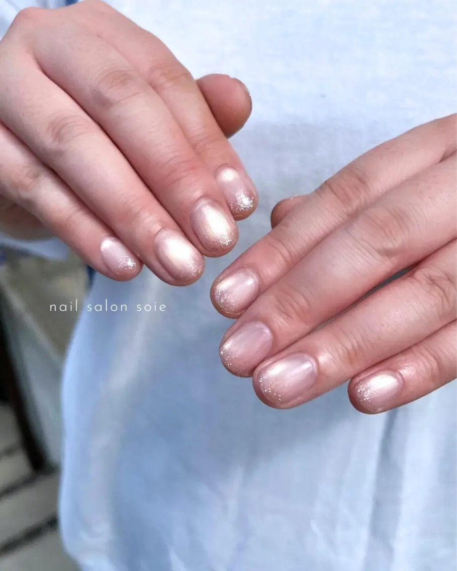 ネイル ラメ(グリッター) シンプルネイル soie nailのネイルデザイン