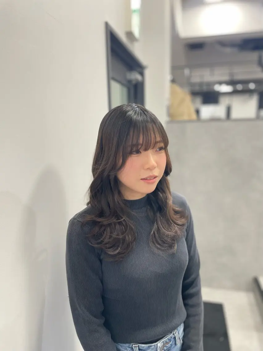 セミロング カラー カット ヘアカラー SYOMA/ 透明感カラー/艶髪のヘアスタイル