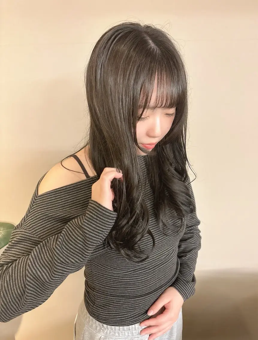 ロング ヘアカラー トリートメント zerohair むらなかあやね🐰ᩚのヘアスタイル