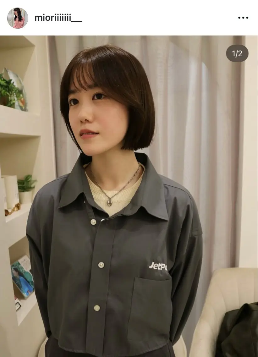 ショート カラー カット ヘアカラー トリートメント 松村 澪里のヘアスタイル