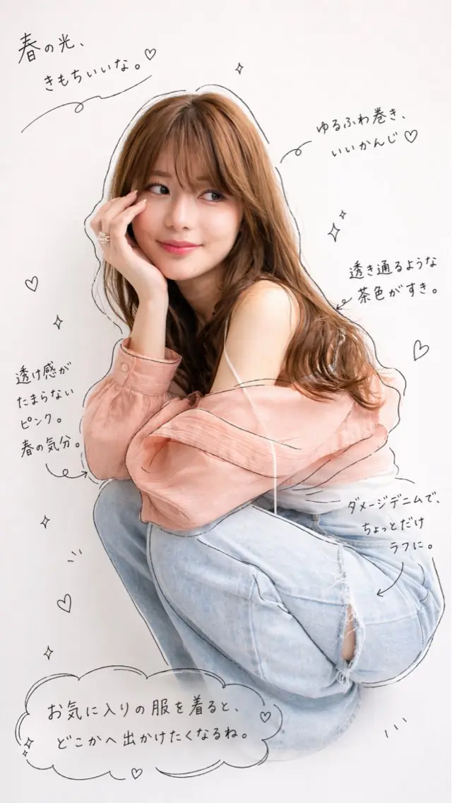 セミロング カット ヘアカラー トリートメント 恵比寿韓国レイヤー× 艶透明感カラー大場のヘアスタイル