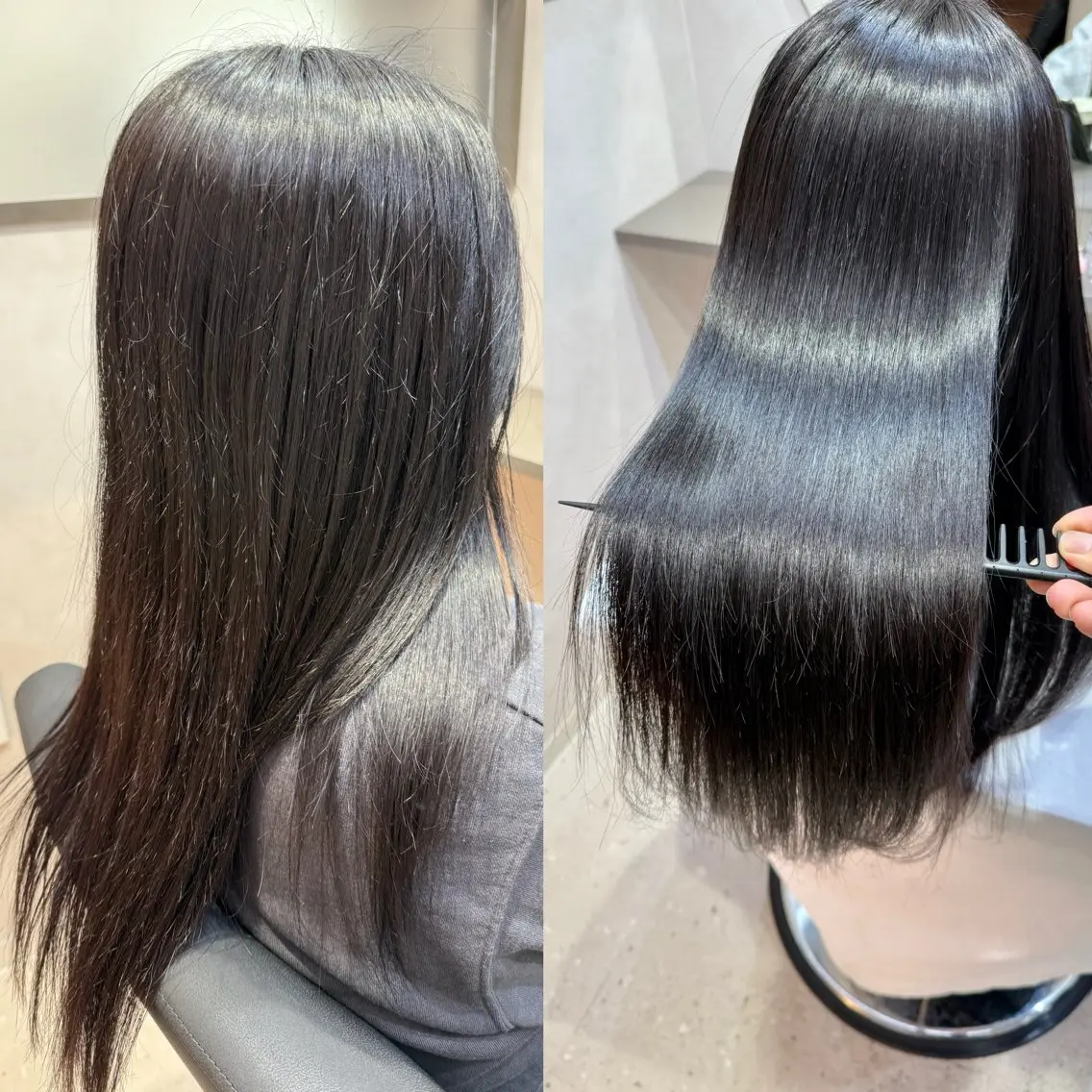 ロング カット 縮毛矯正 トリートメント ✨シルクストレート✨ 美髪髪質改善Yukiのヘアスタイル