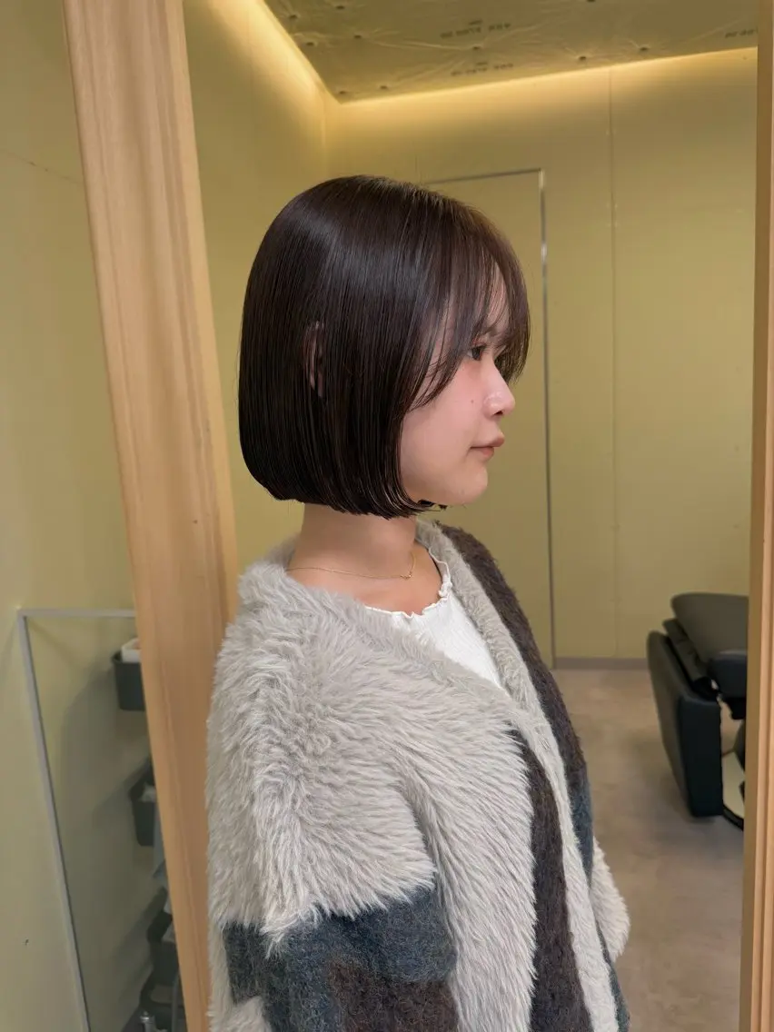 ショート カラー カット ヘアカラー トリートメント 伶風/ ボブのヘアスタイル