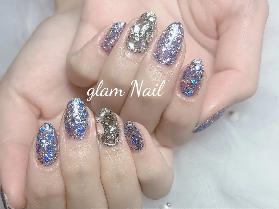 ネイル エツメ💅 長さ出し🎀デザインのネイルデザイン