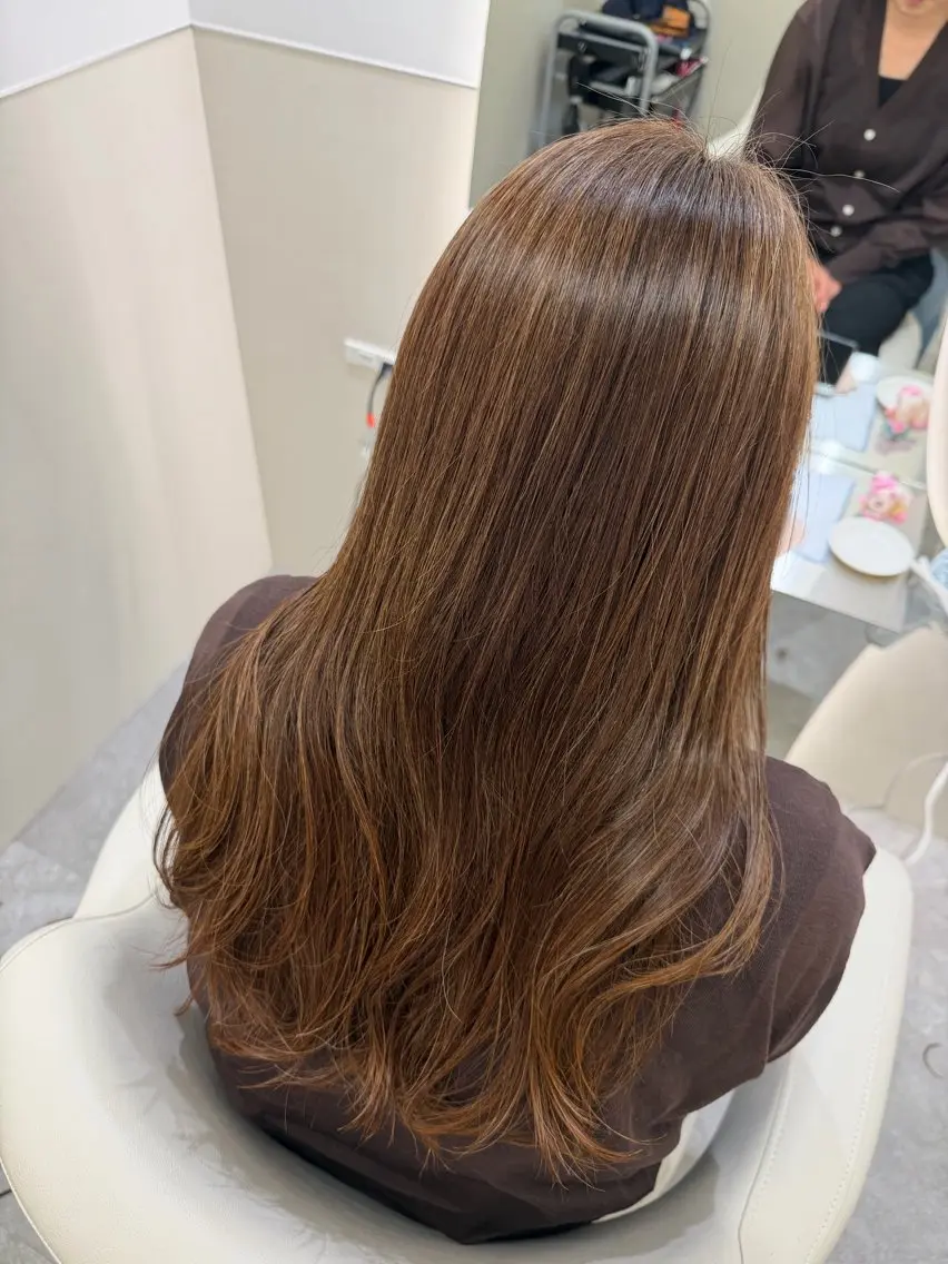 ロング カラー ブリーチ ブリーチなしカラー ヘアカラー 川崎美容師 Moeのヘアスタイル