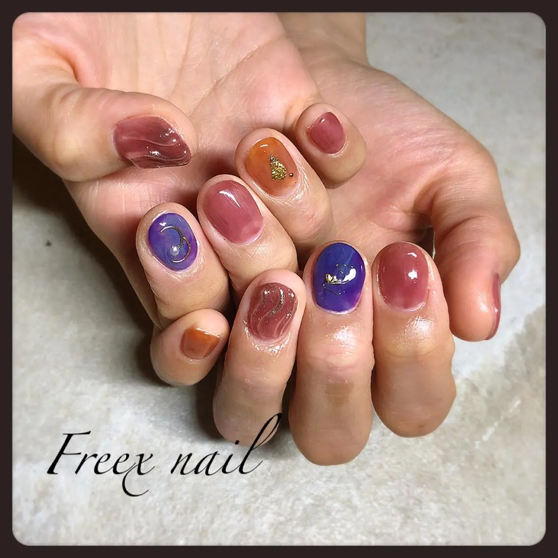 ネイル ショートネイル freex nail /ニュアンス/個性派のネイルデザイン