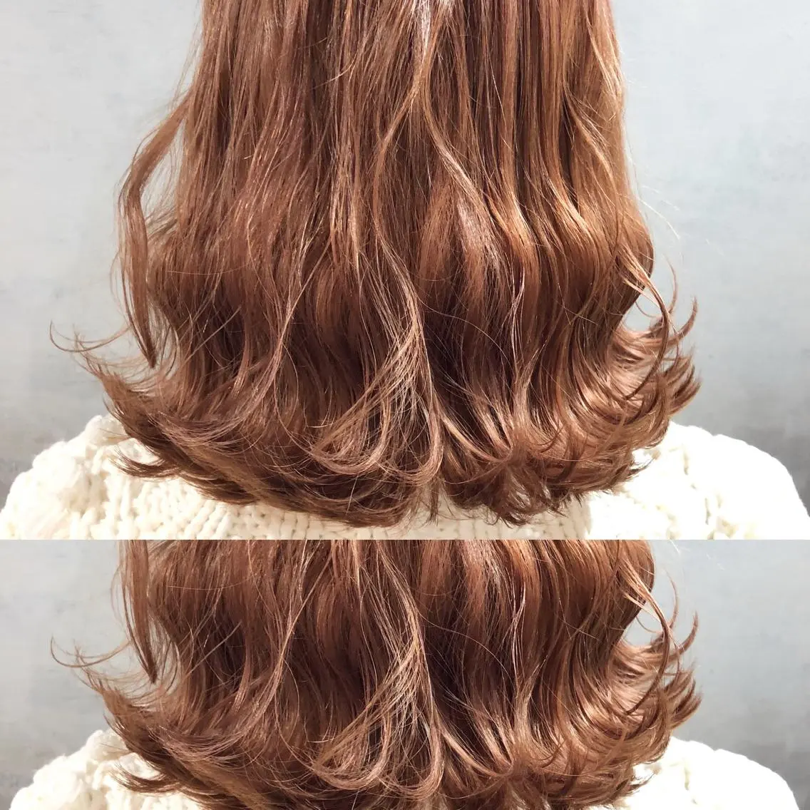 ミディアム カラー ヘアカラー トリートメント ツキノキ ミナのヘアスタイル