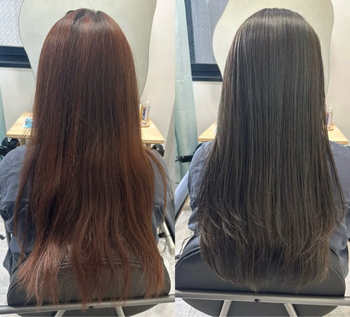 ロング カラー TELAHAIR岡野 春奈のヘアスタイル