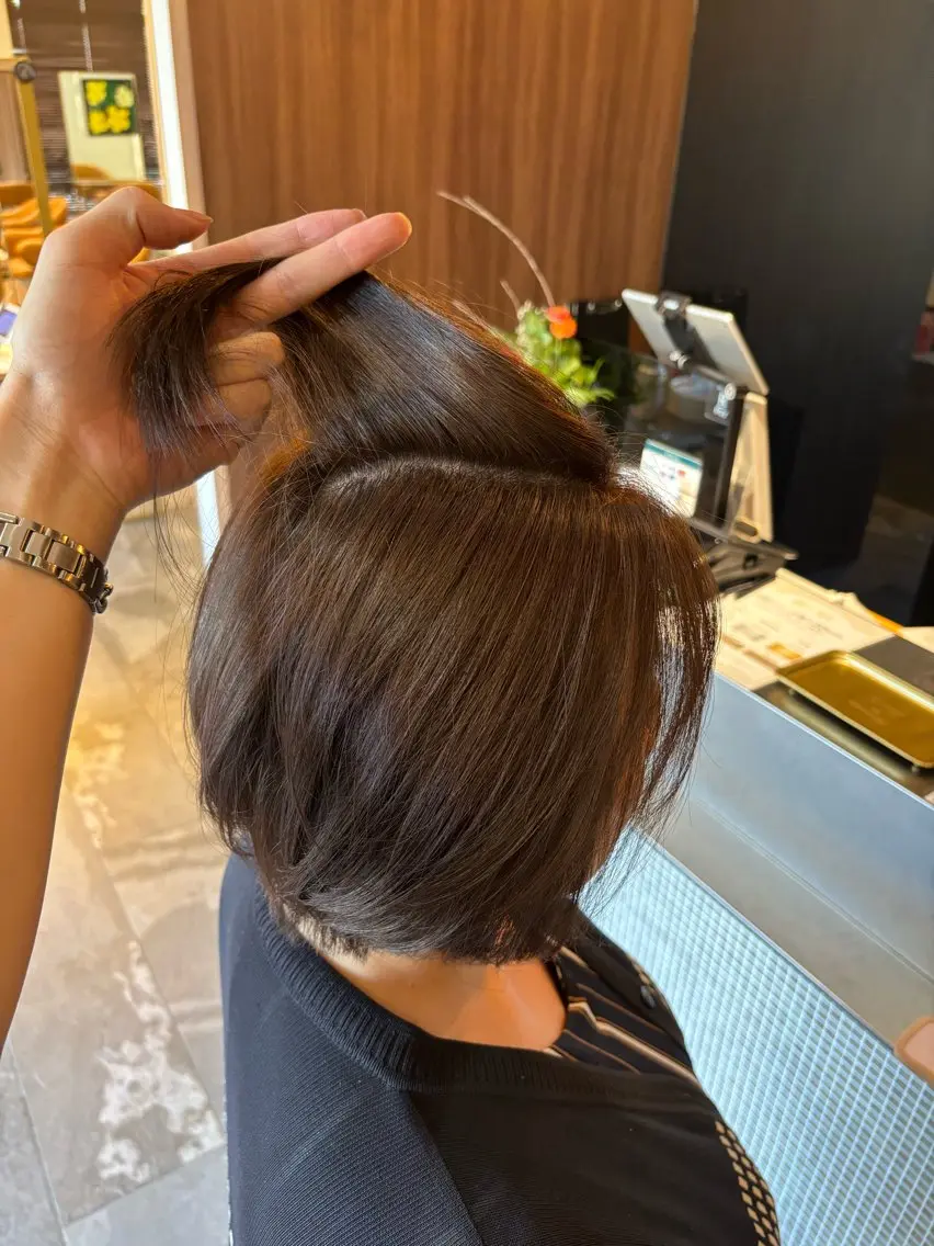 ショート カラー 透明感カラー ハイトーンカラー 白髪ぼかし&ショート &ツヤ髪💎YUMAのヘアスタイル