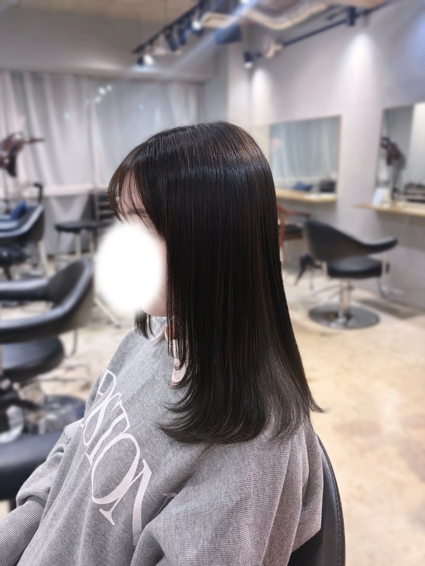 ロング カラー ヘアカラー トリートメント ヘッドスパ ヘアセット nanako/表参道 /透明感カラーのヘアスタイル