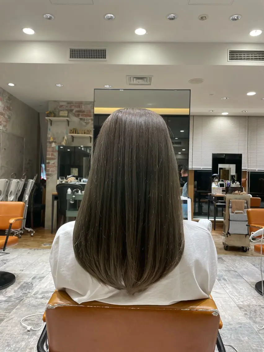 ロング カラー ヘアカラー トリートメント ヘッドスパ 透明感カラー 大工廻あすやのヘアスタイル
