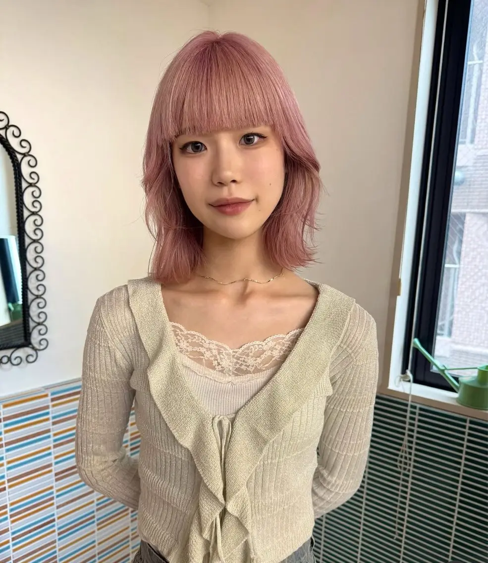 ミディアム カラー ヘアアレンジ ヘアカラー 縮毛矯正 ブリーチ /mamiのヘアスタイル