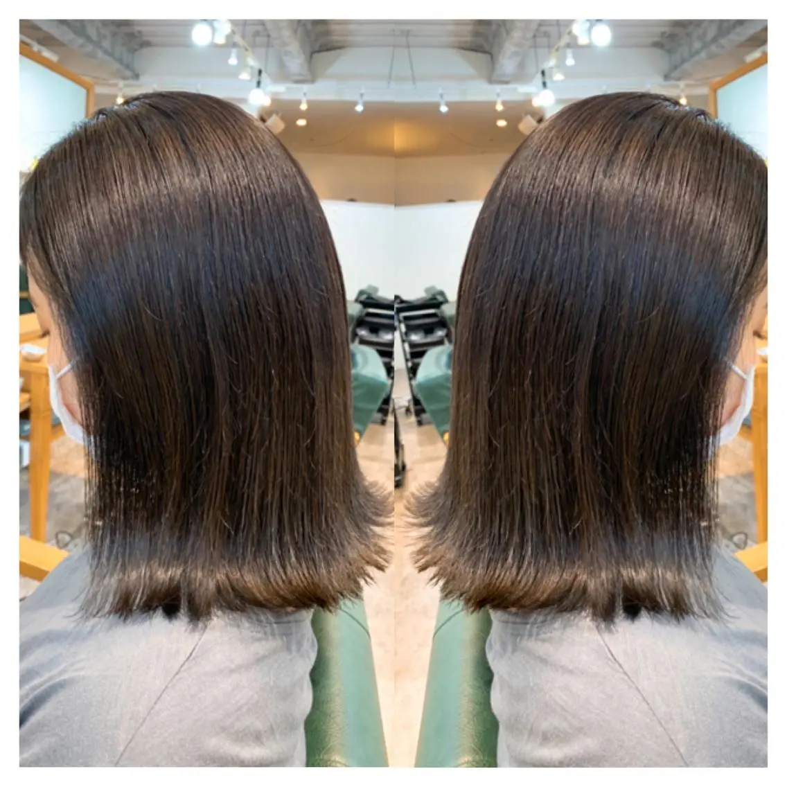 ミディアム カラー カット ヘアカラー トリートメント 村山 茉衣のヘアスタイル