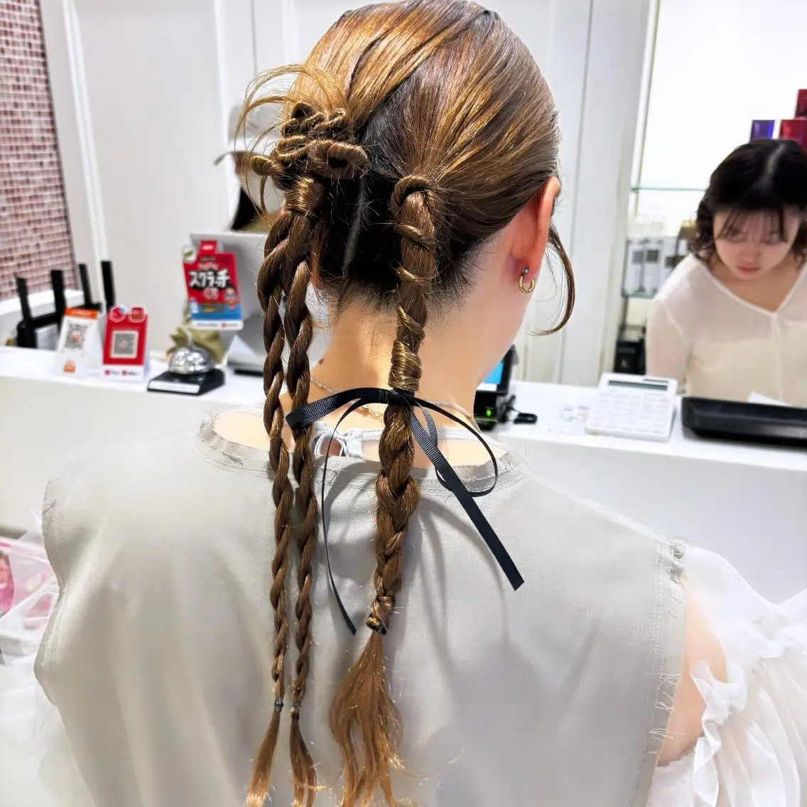 ロング ヘアアレンジ 結婚式・ブライダル ヘアセット ボブパーマ 🌷ヨシカワハナコのヘアスタイル