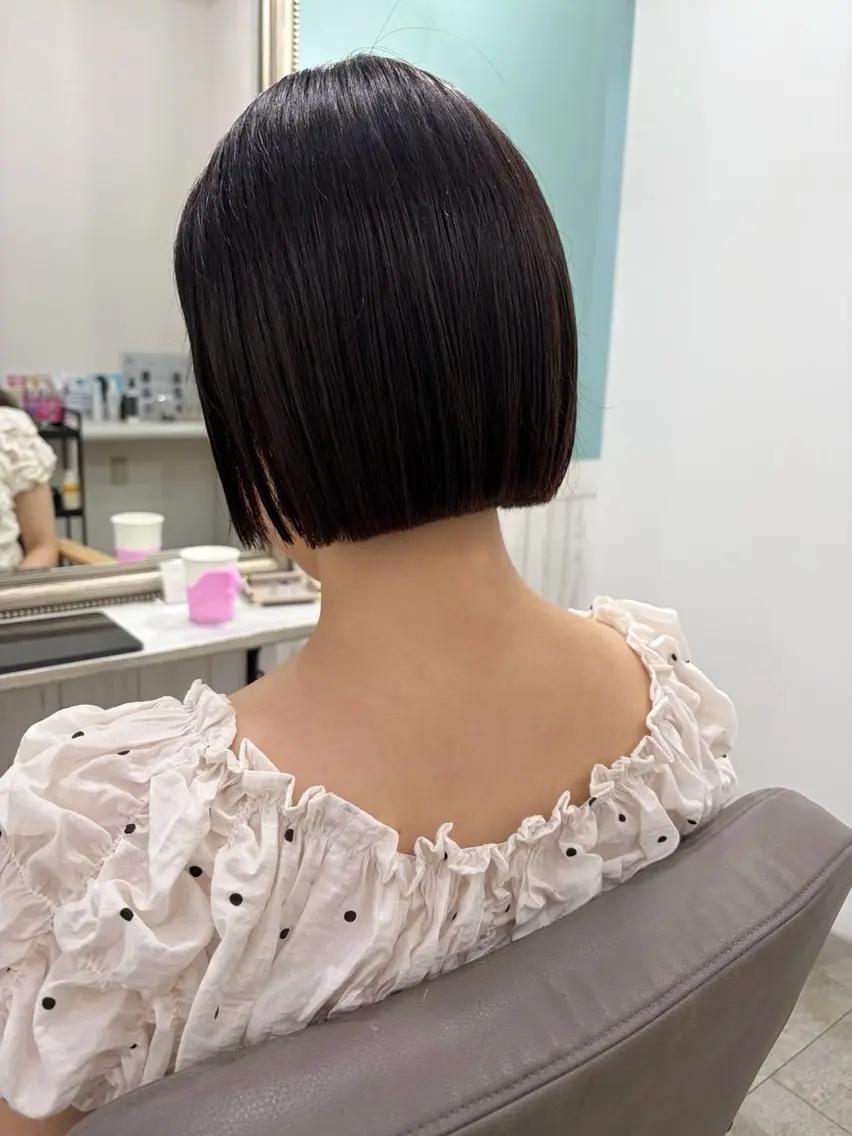 ショート ボブ 縮毛矯正 カット 縮毛矯正 よしだ まゆこのヘアスタイル